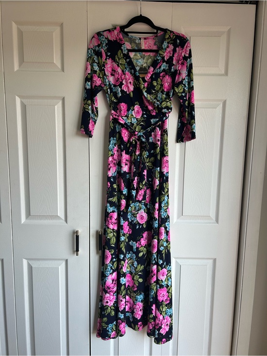 Pinkblush Dresses & Skirts - Pink Blush Bright Floral Maternity Wrap Style Dress